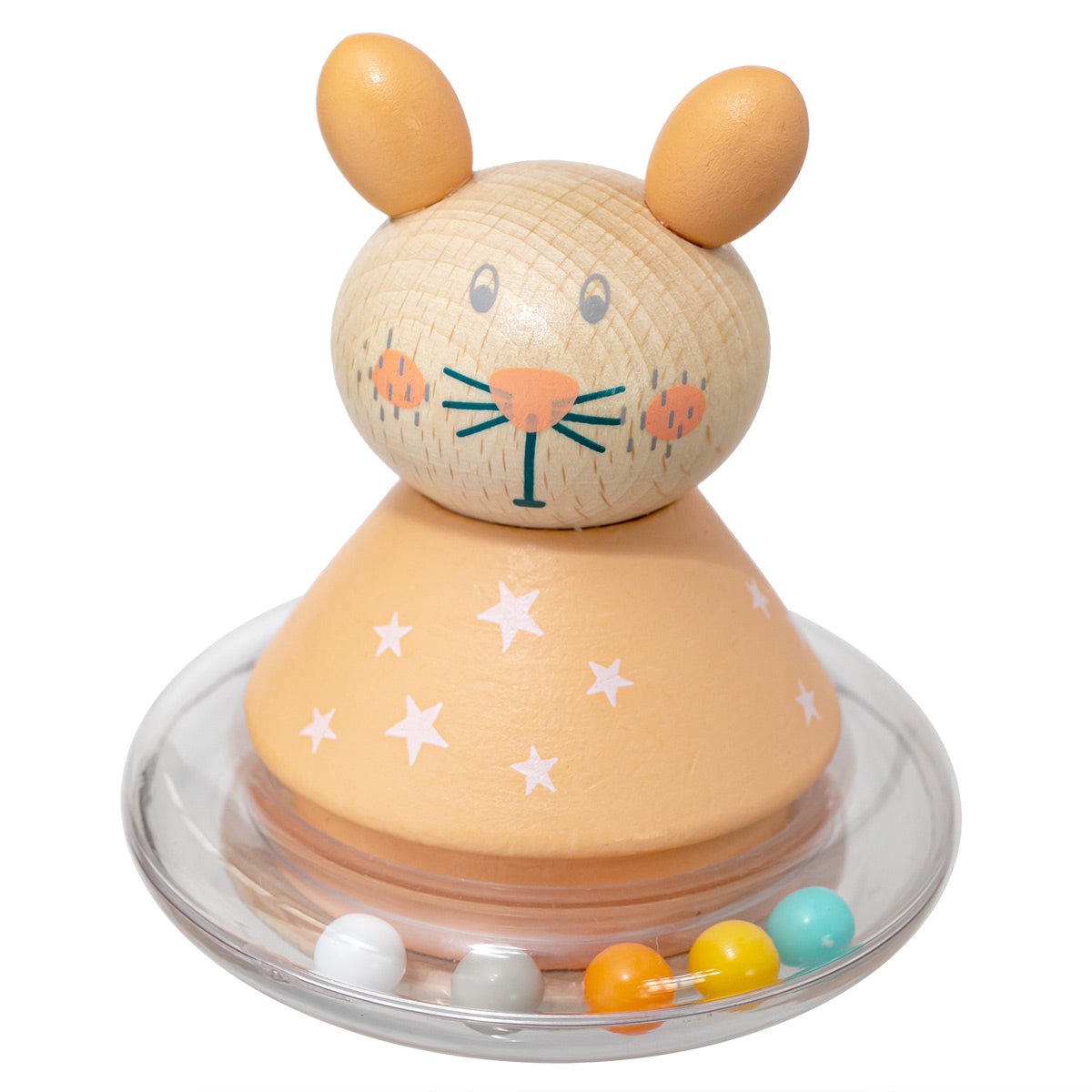 木製どうぶつラトル｜ローリーポリータイプ [0 歳から]