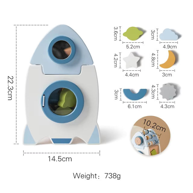 木製ロケット知育おもちゃ　「３歳から」 - Yohanbox