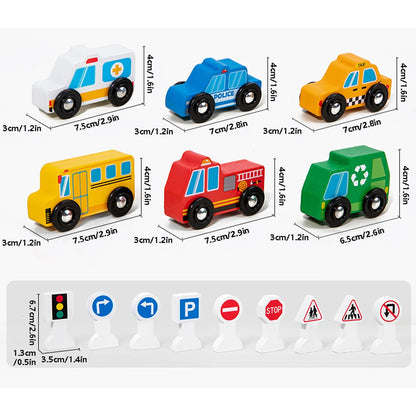 木製車両のおもちゃセット [２歳から] - Yohanbox