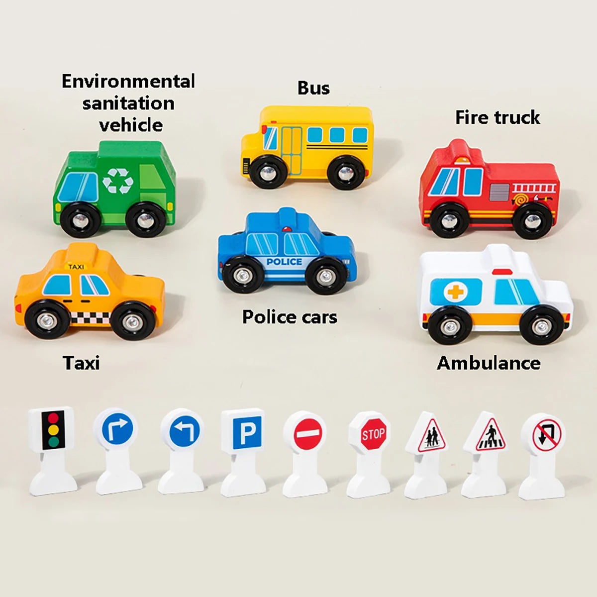 木製車両のおもちゃセット [２歳から] - Yohanbox