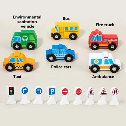 木製車両のおもちゃセット [２歳から] - Yohanbox