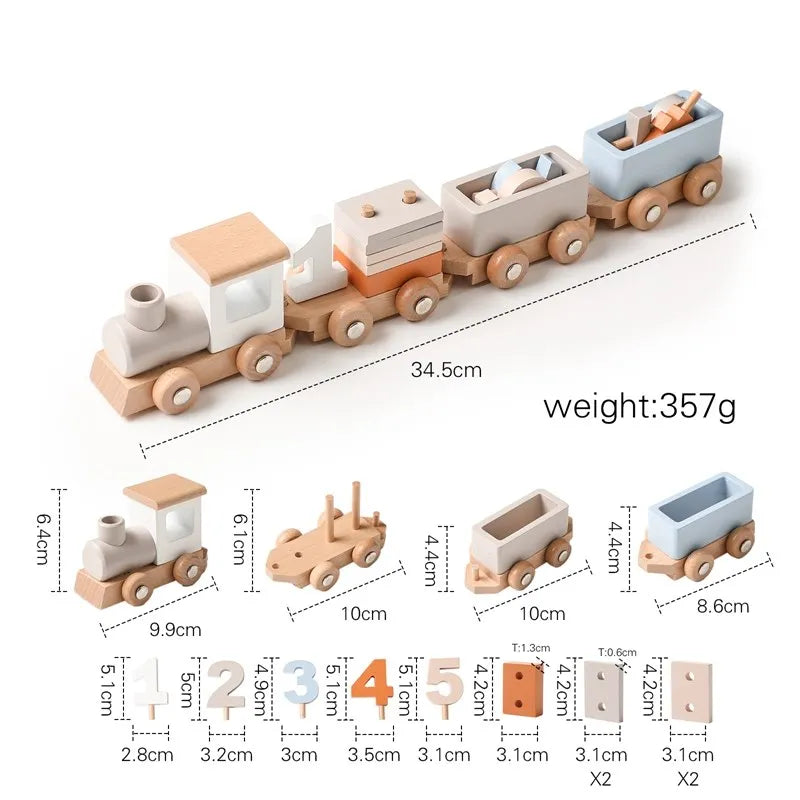 木製列車おもちゃ[１歳半から] - Yohanbox