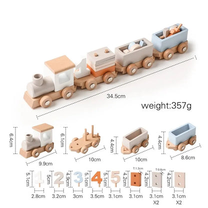 木製列車おもちゃ[１歳半から] - Yohanbox