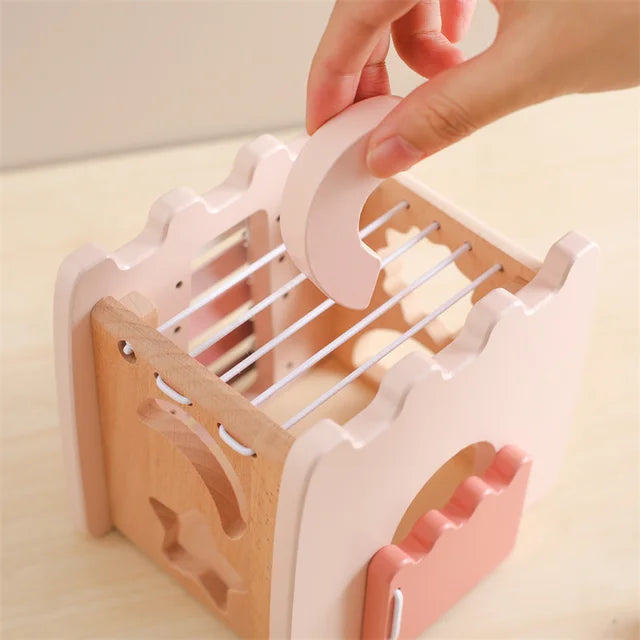 ベビー 5-in-1 多機能ハウス形状ブロックおもちゃ [１歳 から] - Yohanbox