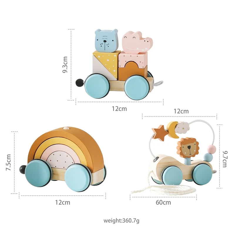 動物ブロックとスター・ムーンの電車 [１歳から] - Yohanbox
