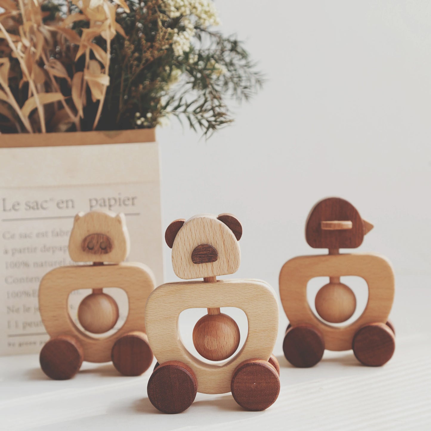 ころころどうぶつラトル セット全体