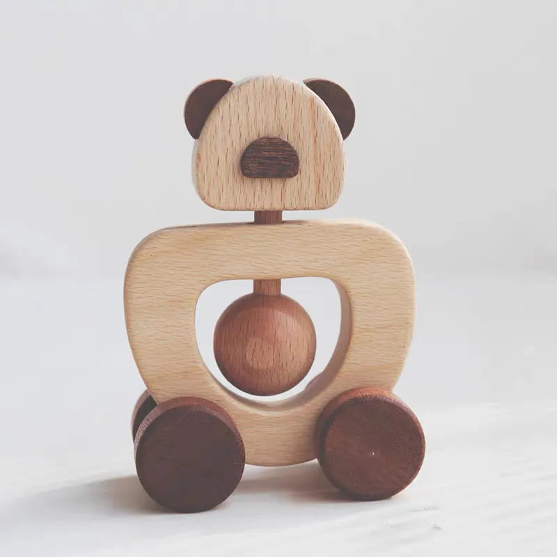 木製ころころラトル パンダ