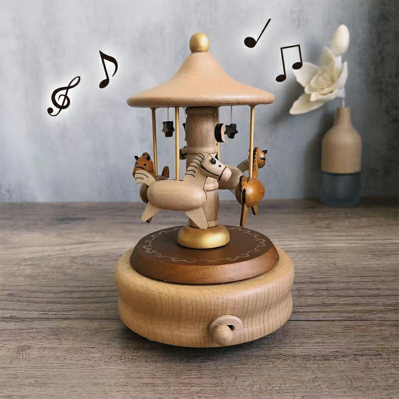 木製回転オルゴールセット｜かわいい動物モチーフ – YohanBox – Yohanbox