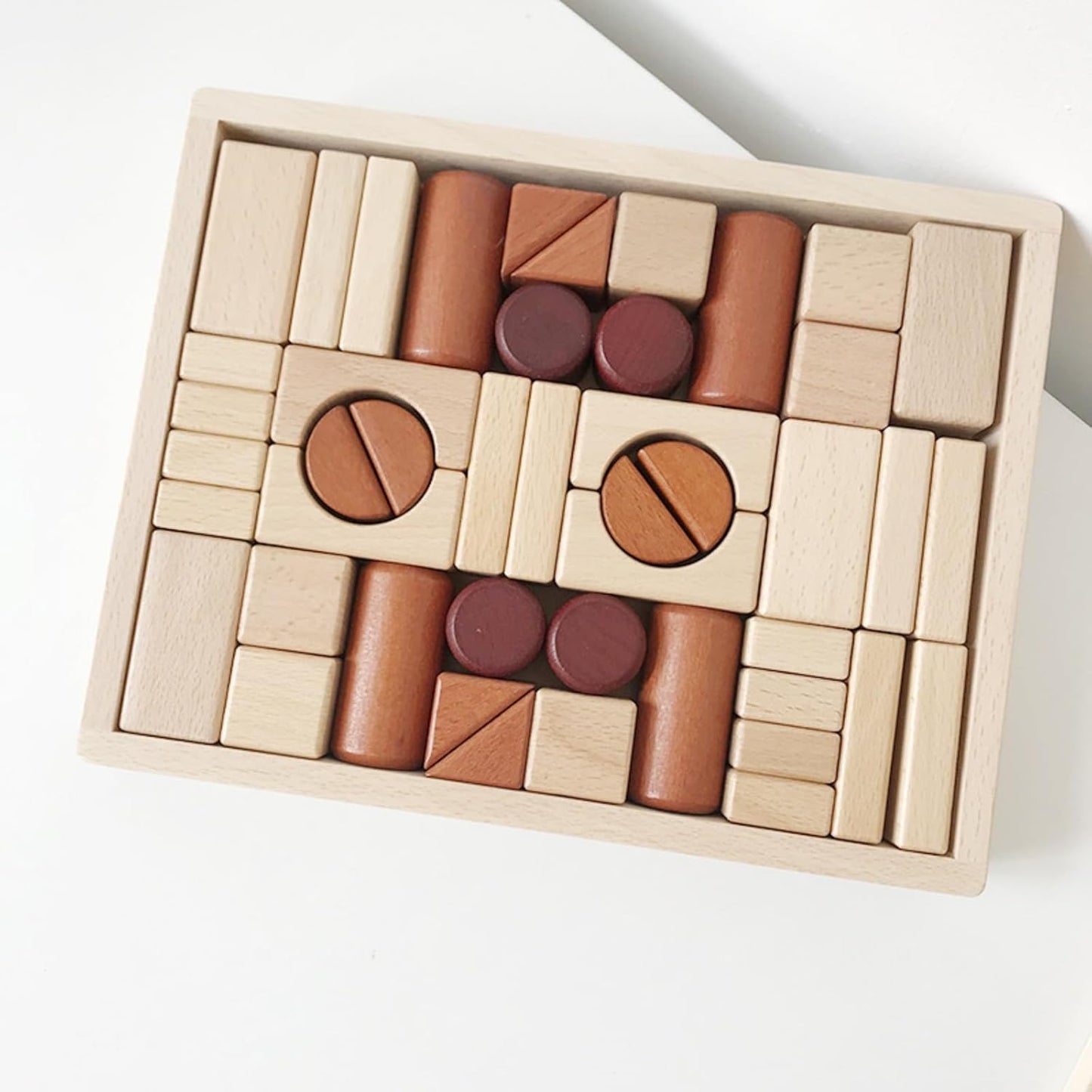 天然木の自然積み木セット 全体