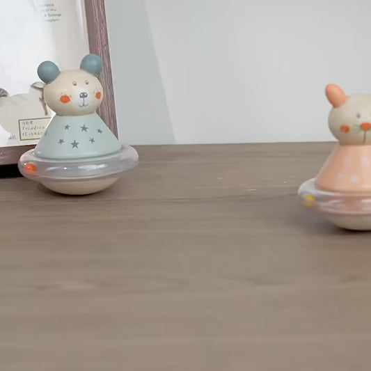 木製どうぶつローリーポリーラトル｜くま・うさぎ・ぞう