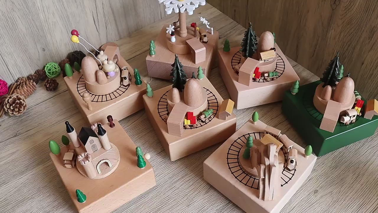 木製回転オルゴールセット｜かわいい動物モチーフ – YohanBox – Yohanbox