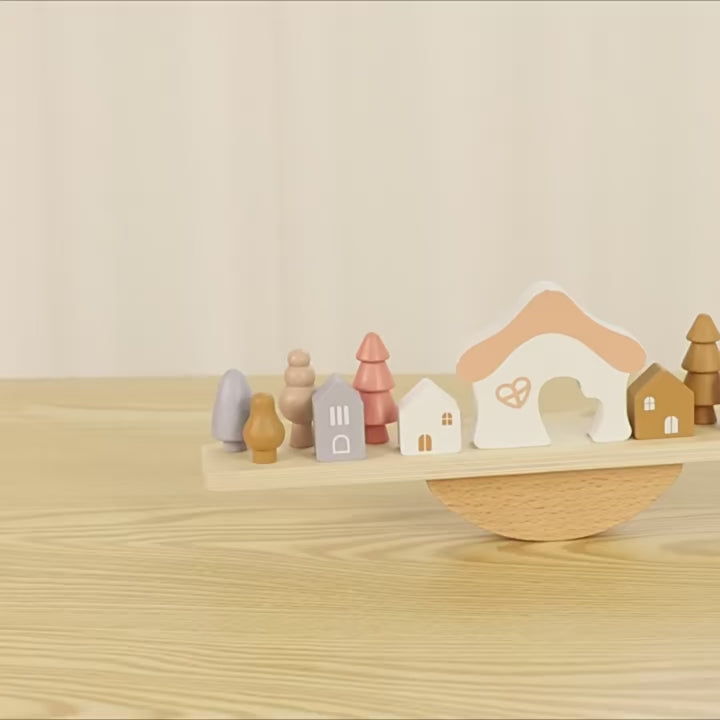 森のどうぶつシーソー MOCCO｜木のおもちゃ ポプリの森