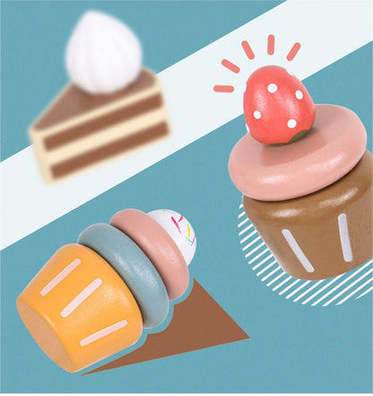 遊び中のケーキスタンド