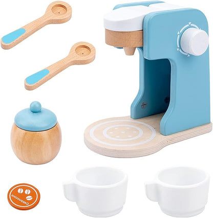 木製ままごとコーヒーメーカーとコップのセット