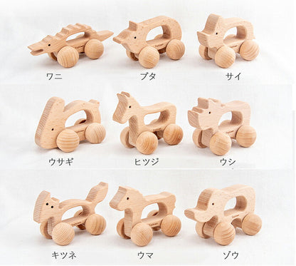 木製にぎり車 動物セット