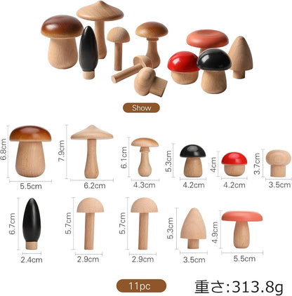 さまざまなマッシュルームパーツのバリエーション