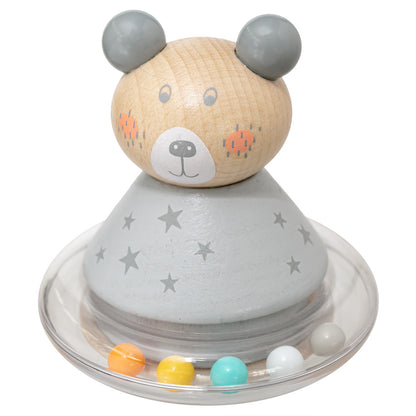 木製くまローリーポリーラトル 横向き