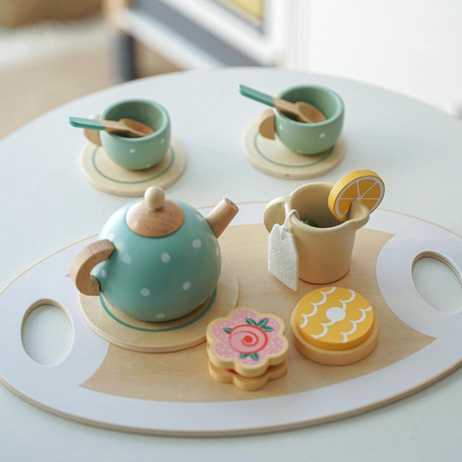 木製ままごとティーセット｜紅茶カップ＆スイーツ付き - YohanBox